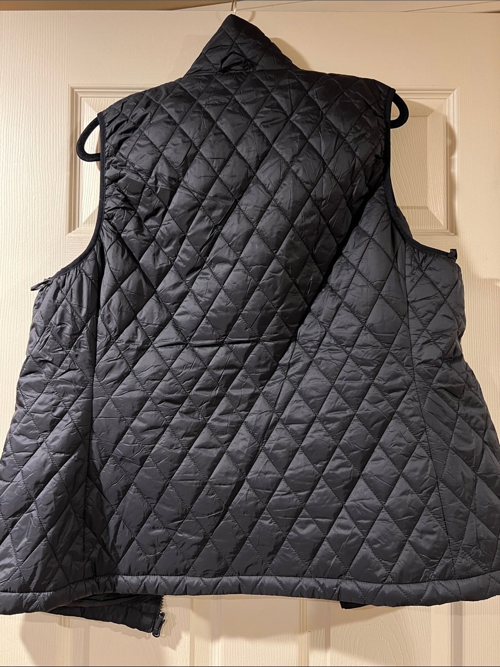Lands' End Quilted Black Women's Sleeveless Zip Vest size XL - Picture 6 of 6